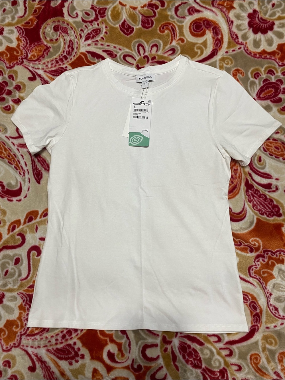 Nordstrom White Short Sleeve Crew Tee